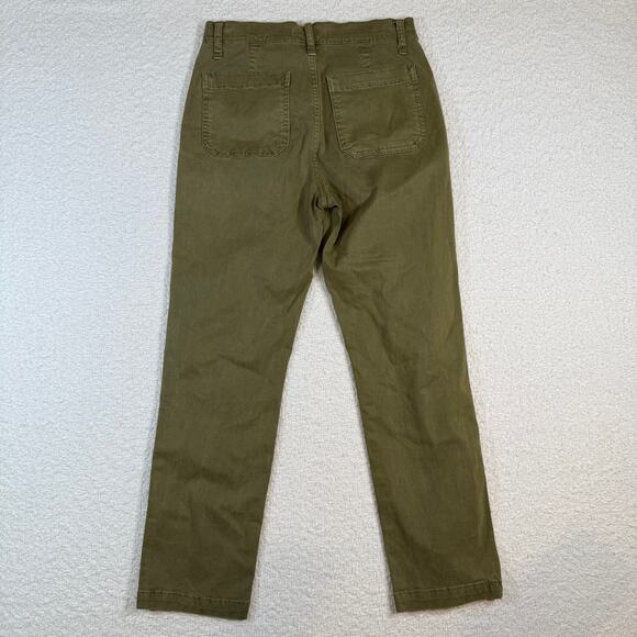 Madewell Stovepipe Fatigue Pants: TENCEL™ Lyocell Edition olive green size 27 - Picture 8 of 8